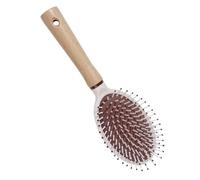 Healeved Spazzola Districante Portatile Con Manico Legno Massaggio Del Capelluto Per Ricci e Lisci Design Elegante e Pratico Soluzione Per Grovigli e Danni Ai