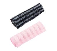 Healeved Spazzola per Back Scrubber Asciugamano Esfoliante Panno da Bagno Cinghie Morbide Comode Nero 2 Pezzi