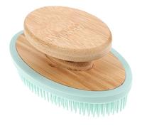 Healeved Spazzola per Corpo in Silicone Doppia Faccia Impugnatura Comoda e Setole Morbide, Rimuove Cellule Morte, Colore Verde Chiaro, la Pulizia Sotto la Doccia