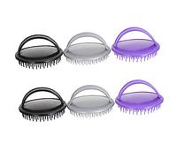 Healeved Spazzola per Massaggio del Capelluto 6 Pezzi Set, Spazzola Esfoliante la Pulizia e Rimozione della Forfora, Massaggiatore per Shampoo Delicato e Stimolazione Colore Casuale