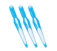 Healeved Spazzolino Per Dentiere a Doppia Faccia 6 Pezzi Set, Spazzolino Per La Pulizia Degli Spazzolini Dentali Setole Morbide, Impugnatura Antiscivolo Per La Orale Degli Adulti