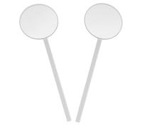 Healeved Specchio Rotondo per Extension Ciglia 2 Pezzi, Specchietto Portatile per Trucco Design Rotante Ergonomico, Visione HD Antappannamento per Salone e Uso Professionale