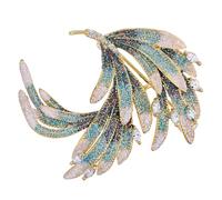 Healeved Spilla da Donna in Metallo a Clip Piuma Accessorio Moda per Cappotti e Spilla Decorativa per Feste e Vita Quotidiana Regalo Elegante per San e Natale