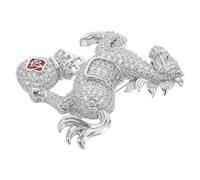 Healeved Spilla Forma di Cavallo Strass Decorativa Vintage dello Zodiaco per Abiti Accessori per Anno del Cavallo Spilla Animale dello Zodiaco per Sciarpe e Risvolti