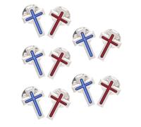 Healeved Spille Croce in Lega di Zinco 10 Pezzi per Comunione Maschio e Femmina, Spilla Religiosa Elegante come Ricordo Memorabile per Festa Comunione