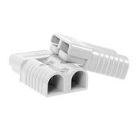 Healeved Spina Elettrica a Collegamento Rapido per Batteria 175A 600V Connettore Compatto Grigio per Cablaggio Verricelli e Motori Set da 2 Pezzi per Uso Industriale e Veicoli Elettrici