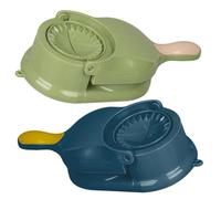 Healeved Stampo per Ravioli Manuale 2 Pezzi in Pp Leggero e Resistente, Forma Rotonda Elegante, per Canederli e Gnocchi Fatti in Casa