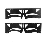 Healeved Strumento Per La Localizzazione Delle Sopracciglia 2 Modelli in Acciaio Inossidabile Con Righello Stencil Per Il Trucco Da Donna Perfetto Per Sopracciglia Simmetriche