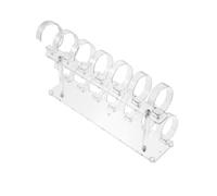 Healeved Supporto orologi in acrilico trasparente rimovibile espositore multi-posto con fascia elastica per cinturino base trasparente per vetrine e esposizioni di orologi