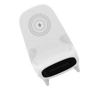 Healeved Supporto per Ricarica Wireless e Espositore per Telefono Portatile Amplificatore Audio, Base Stabile a Forma di Sedia per Scrivania e Comodino, per Uso Ufficio e Casa