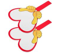 Healeved Tabellone Segnapunti Lavagna Bianco Portatile 2 Pezzi Palette Cancellabili a Secco per Voto e Giudici Mini Lavagne Bianche Fai da Te per Giochi e Aste Accessori per Forniture