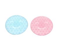 Healeved Tappetino Massaggiante Piedi Tpr 2 Pezzi per e Bagno | Blu e Rosa, Pulizia Facile e Colonna Elastica, Design Ventosa per Riporre Praticità