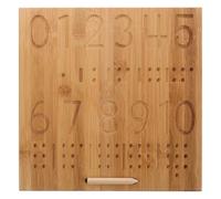 Healeved Tavola di pratica in bambù - Strumento per tracciare la scrittura a mano, quaderno di esercizi di scrittura scanalato su entrambi i lati, numeri stampati in bambù per l'apprendimento