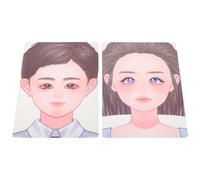 Healeved Tavole per Esercitazioni Trucco Viso 2 Pezzi in Pet Riutilizzabili e Lavabili per Pratica Pittura Faciale e Trucco Bimbi Modelli Vari per Artisti e Studenti