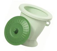 Healeved Toilette Portatile per Anziani e Disabili in Plastica, Rotonda, Pratica, Facile da Pulire, per Casa e Viaggio