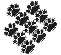 Healeved Toppe Ricamate Zampa di Cane 10 Pezzi Patch Adesive Nero per Decorare e Coprire Buchi su Blouse e Vestiti per Lavori di Artigianato