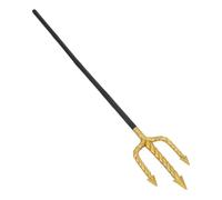Healeved Tridente da Diavolo in Plastica Nero per Adulti, Accessorio Costume Halloween Retrò, Facile da Trasportare, Decorazione per Feste e Spettacoli