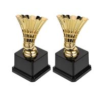 Healeved Trofei Badminton in Plastica Set da 2 Pezzi per Concorso di Premiazione Scuola Infanzia e Primaria Decorazione Creativa Premio Campione