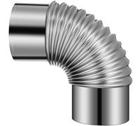 Healeved Tubo Curva per Stufa Legna in Acciaio Inossidabile Resistente Alte Temperature, Facile da Installare e Anti-perdita, per Uso Interno e Canalizzazione Fumi