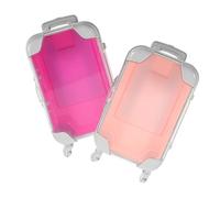 Healeved Valigetta Design Pratico e Facile da Trasportare 2 Pezzi per Trucchi da Viaggio in Abs Organizer per Pennelli e Prodotti la Cura della Pelle per Viaggi