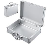 Healeved Valigetta in Lega di Alluminio Rigida Maniglia Ergonomica, Custodia Portautensili Multifunzionale Scomparti Organizzatori, Resistente e Sicura per Viaggi e Uso Professionale