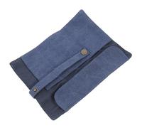Healeved Watch Travel Case in Canvas Blu, Organizer 5 Slot per Viaggio | Roll-up Leggero e Facile da Lavare, Stoccaggio Versatile per Accessori Piccoli e Collezionisti