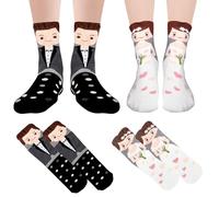 Healife 2 paia di calzini da sposa - regali di nozze per sposi divertenti - idee per fantastici regali di nozze. I nostri divertenti calzini da sposa sono il regalo perfetto per gli sposi, motivo, 39