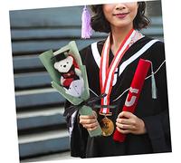 Healifty 1 Mazzo Bouquet Laurea Profumato Decorativo per Festa Diploma Composizione Artificiale con Fiori e Pupazzo Accessorio Fotografico Studenti e