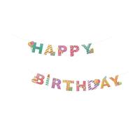 Healifty 1 set Festone Compleanno Appeso Decorativo per Feste Ghirlanda Happy Birthday Accessorio Fotografico per Compleanni e Decorazioni Atmosfera Festiva per Adulti Colore Casuale