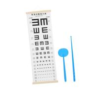 Healifty 1 Set Tabelle Oculistiche per Legno Test Della per Uso Domestico Include Puntatore Mano e Copertura per Monitorare Dei Piccoli