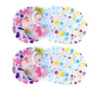 Healifty 10 Cuffie da Doccia in Pizzo Impermeabili Stampate Copricapo Bagno Usa e Getta Fascia Elastica Taglia Unica per Adulti per Casa Salone e Barberia