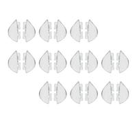 Healifty 10 paia Naselli per Occhiali in Silicone Morbido Antiscivolo Supporti Nasali Trasparenti Plug per Montature Piatte Comfort e Stabilità Senza Segni Adatti per Occhiali