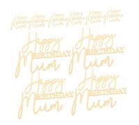 Healifty 10 Pezzi Cake Ornament Happy Birthday Mom Cake Toppers in Acrylic Riutilizzabili e per Feste Compleanno Familiari e Party