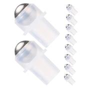 Healifty 10 Pezzi Sfere Rotanti in Acciaio per Flaconi Olio Essenziale e Profumo Applicatore a Sfera Rotante Trasparente 16 Denti Accessori per Ricarica Liquidi Tenuta Stagna per Uso