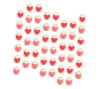 Healifty 100 Perline di Legno Fai da Te Cuore 16Mm Set 100Pz Rosso e Rosa Perline Artigianali Decorative Foro per Creazioni di Gioielli e Accessori Handmade