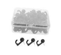 Healifty 100 Pezzi Push Pins per Bacheche con Ganci Neri Fissaggi Resistenti per Decorazioni e Foto Spilli Testa per Appendi Ornamenti su Sughero e Pareti