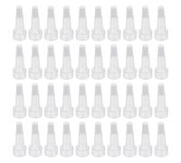 Healifty 100 Pezzi Vial Bottle Cap in Plastica Trasparente, Horn Shape Cap per Fiale, Antipolvere, Portatile, per Campeggio e Viaggi di Lavoro