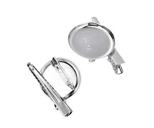 Healifty 100 pz Argento Spilla Lunetta spogliatoio Vassoio con Alligatore Argento Fermagli per Capelli Spilla Base Fai da Te per creazione di Gioielli 3 5 cm