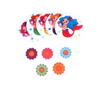 Healifty 10Pezzi Adesivi Antiscivolo Forma Sirena e Fiore Confezione da Decalcomanie per e Doccia Design per Resistente e Facile da Applicare