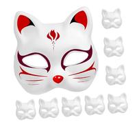 Healifty 10Pezzi Maschere da Decorare per Feste da Maschere Vuote per Attività Creative Facili da Colorare e Comode con Fascia Elastico per Halloween Cosplay