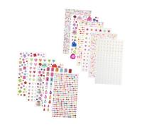 Healifty 11 fogli Adesivi Brillanti Acrilico Autoadesivi per Scrapbook e Decorazioni DIY Rhinestone Sticker Rotondi Piccoli Brillanti per Personalizzare Cellulari Laptop e Progetti
