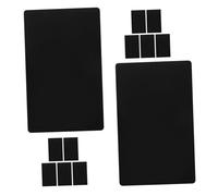 Healifty 12 Pezzi Biglietti da Visita in Alluminio Levigati e Vuoti Multiuso per Incisione Laser Targhe Personalizzabili Etichette e Cartellini in Metallo Neri