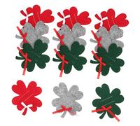 Healifty 12 Pezzi Portafogli Quattro Foglie in Natalizio Portamonete Rosso Verde Grigio Carte e Soldi Compatto per Shopping Regalo Compleanno e Festa