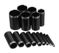 Healifty 15 Pezzi Kit di Punzonatura Rotonda per Pelle PU Set con Fustelle in Acciaio ad Alta Resistenza e Custodia Strumenti Precisi per Artigianato e Riparazioni Cuoio