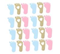 Healifty 150 Pezzi Coriandoli Colorati Piedini Ragazzo Ragazza, Confetti Brillanti a Forma di Piedi, Decorazioni per Feste di Compleanno e Shower, Materiale Cartaceo Leggero per Tavoli