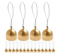 Healifty 18 Campanellini Pendenti in Metallo con Corda Nera 2,85 Cm - Carillon Decorativo e Campanacci Rustici per Artigianato Fai da Te, Ornamenti Sospesi per Decorazioni Natalizie