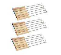 Healifty 18 Pollici Forchette Fonduta con Forchette Acciaio Inossidabile Resistenti Al Calore per Formaggio Frutta e Barbecue per Picnic e Feste