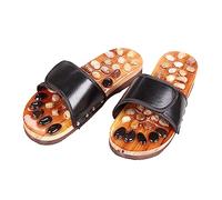 Healifty 1paio Ciabatte Massaggianti Antiscivolo Per Piedi Scarpe Per Riflessologia e Salute Unisex Acupoint Massage Slippers Nero