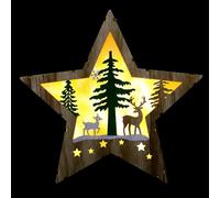 Healifty 1pezzi Ornamento Natalizio Creativo con Lampada Forma di Stella Cinque Punte Decorazione Luminosa di Natale per Feste Festive