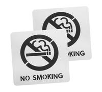 Healifty 2 Pezzi Adesivi No Smoking Autoadesivi Targhette per Uffici Bagni e Ristoranti Chiara per Pubblici e Rispetto Della